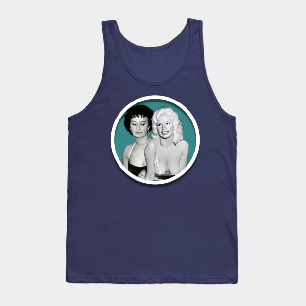 Jayne Mansfield and Sophia Loren Tank Top by Zbornak Designs